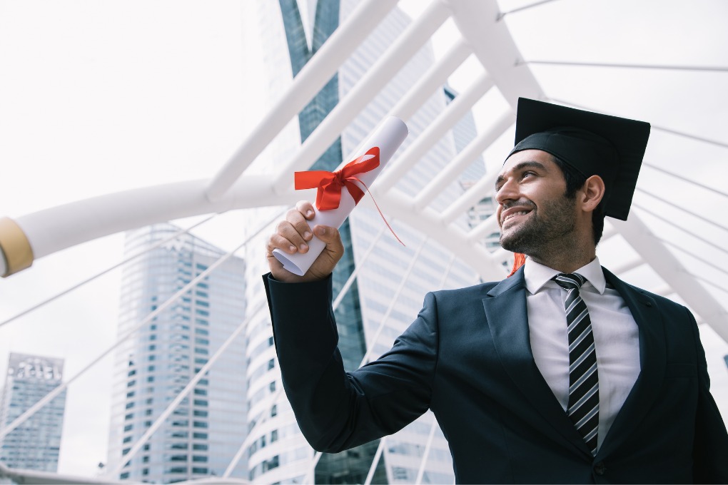 a man going to study in Europe from India