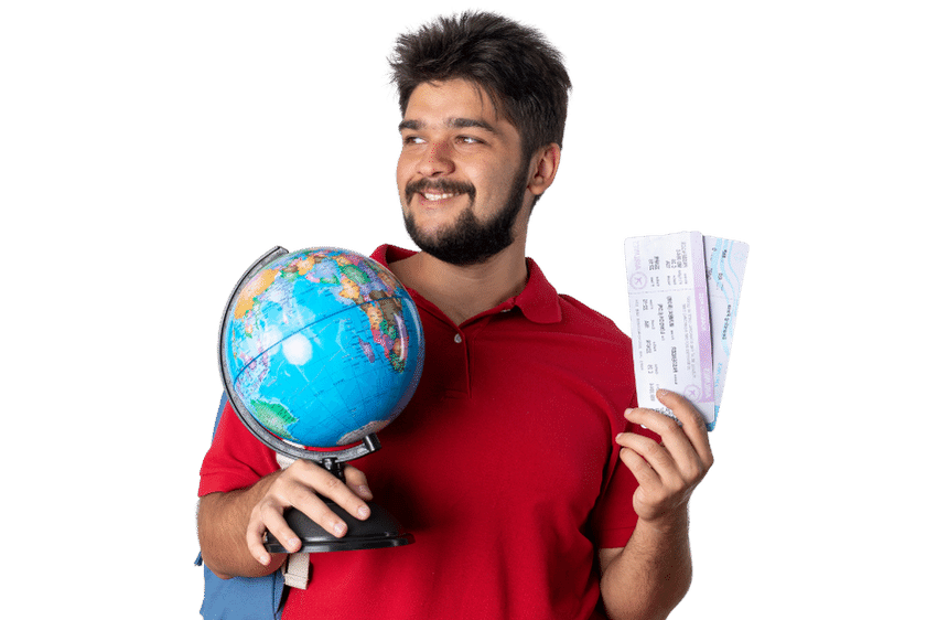 student aspiring to study abroad